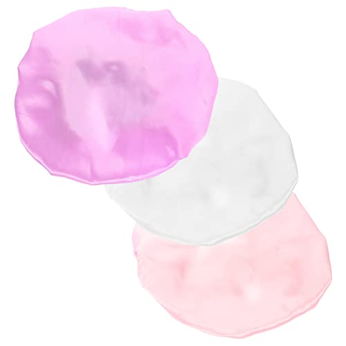 GLEAVI 3st Kinder-duschhaube Schlummertrunk Baby-turban Satinmütze Für Kleinkinder Schlafmütze Mit Elastischem Band Baby-dusche-hut Elastische Kindermütze Schlafhaube Haar Stoff Gummiband von GLEAVI