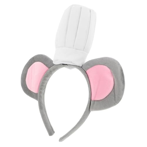 GLEAVI Mausohren Mit Kochmütze Stirnband Rattenkostüm Tier Haar Hoop Kopfbedeckung Cosplay Zubehör Für Party Geburtstag Bühnenauftritte von GLEAVI