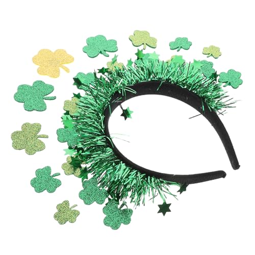 GLEAVI St Patricks Stirnband Grün Kleeblatt Form Kopfschmuck Haarband Irische Dekoration Für St Patricks Tag Kostüm Zubehör von GLEAVI