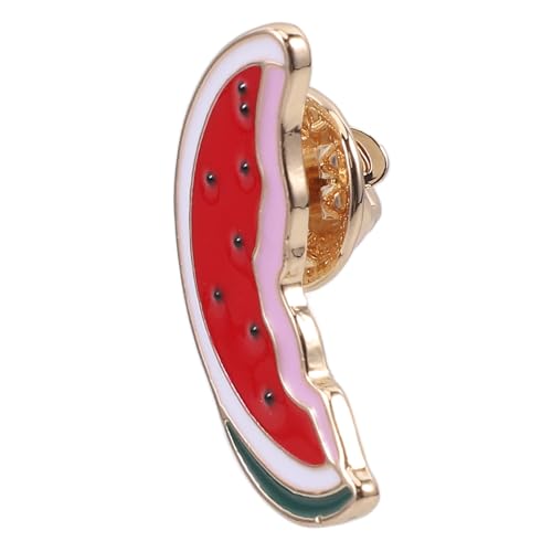 GLEAVI Wassermelonenbrosche Kleiderabzeichen Hochzeit Kleidung Süße Wassermelone Elegant Brosche Mit Wassermelone Wassermelonen-pin-abzeichen Trendy Schal Frauen Geformt Rot Zinklegierung von GLEAVI