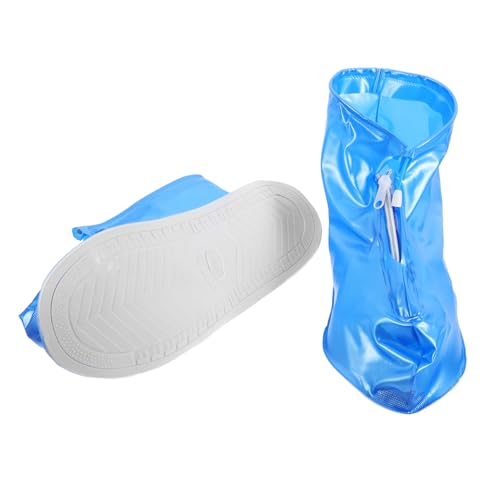 GLEAVI Wiederverwendbare wasserdichte Überschuhe aus PVC mit Reißverschluss Schuhüberzieher für Herren Damen Regenschutz Schuhüberzieher Leichte Faltbare Outdoor Schutzschuhe von GLEAVI