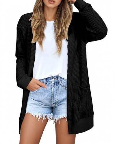 GLEENOD Strickjacke Damen Langarm Casual Lang Elegant Strickmantel Cardigan Open Front Strickpullover mit Taschen GLEENOD Strickjacke Damen Langarm Casual Lang Elegant Strickmantel Cardigan Open Front Strickpullover mit Taschen von GLEENOD