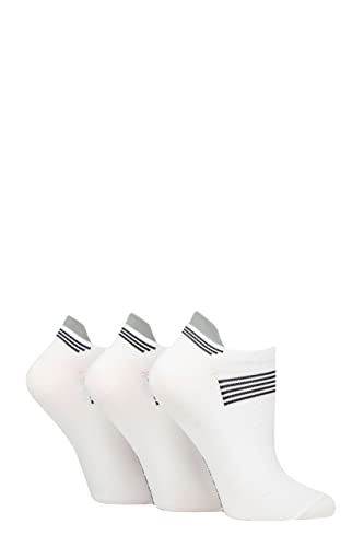 GLENMUIR Damen Technisch Kompression Sportsocken Packung 3 Weiß 37-42 von GLENMUIR