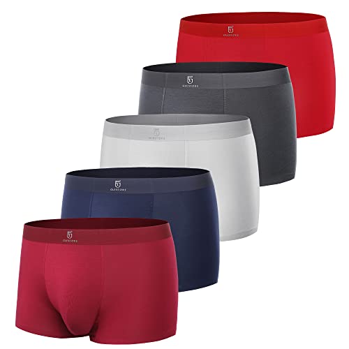 GLESTORE Herren Boxershorts Unterhosen Männer Short Boxer Unterwäsche Modal 5er Pack 5 Mehrfarbig M von GLESTORE