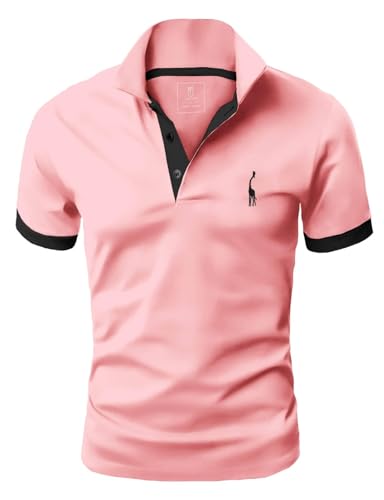GLESTORE Kurzarm Poloshirt Herren Hemd Männer T Shirt Herren Sommer Polo T-Shirt Rosa 3XL GLESTORE Kurzarm Poloshirt Herren Hemd Männer T Shirt Herren Sommer Polo T-Shirt Rosa 3XL von GLESTORE