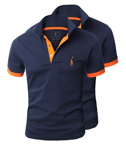 GLESTORE Männer Poloshirt Herren Hemd Herren T-Shirts Polo Shirts Männer Sommer Golf Poloshirt 2er-Pack Marine XXL GLESTORE Männer Poloshirt Herren Hemd Herren T-Shirts Polo Shirts Männer Sommer Golf Poloshirt 2er-Pack Marine XXL von GLESTORE