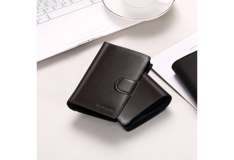 GLIESE Geldbörse Herren Echt-Leder Geldbeutel RFID Portemonnaie mit Münzfach Vintage von GLIESE