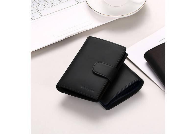 GLIESE Geldbörse Herren Echt-Leder Geldbeutel RFID Portemonnaie mit Münzfach Vintage von GLIESE