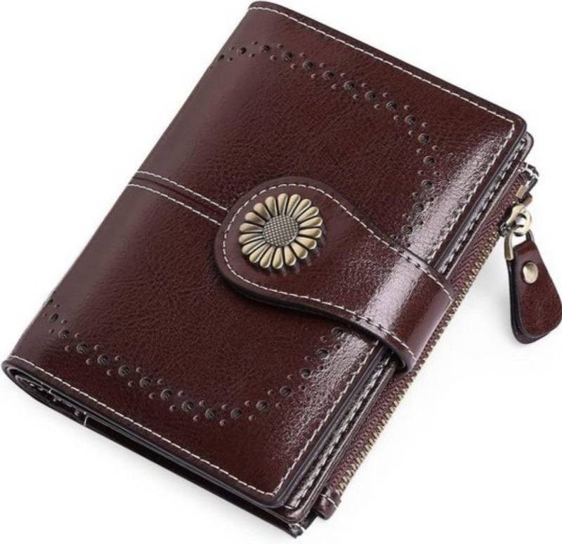 GLIESE Geldbörse Stylisch Damen-Portemonnaie Braun von GLIESE