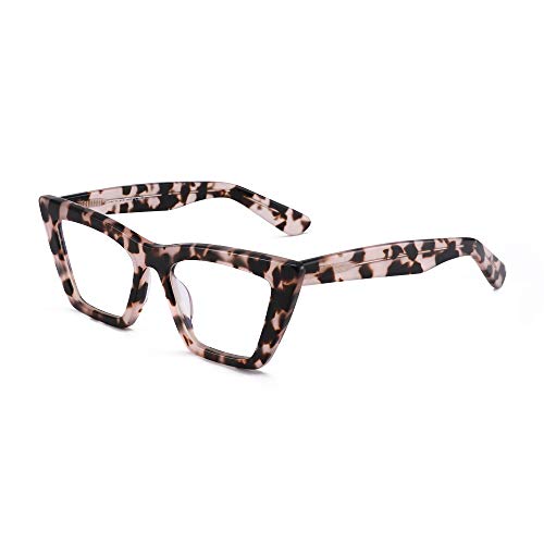 GLINDAR Cat Eye Blaulicht-Blockierbrille Vintage Narrow Square Computerbrille Acetate Frame Tortoise von GLINDAR