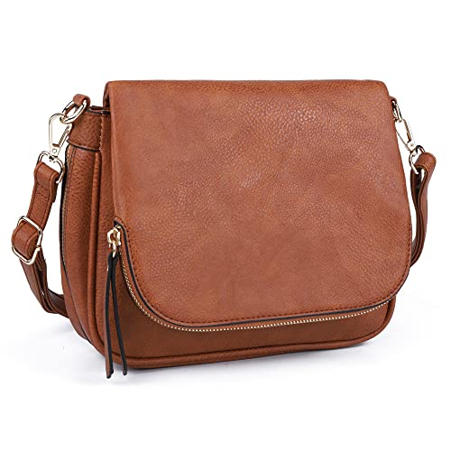 GLITZALL Kleine Crossbody-Tasche für Damen, PU-Leder, über die Schulter, börsen und Klappe, Cross-Body-Handtaschen mit mehreren Taschen von GLITZALL