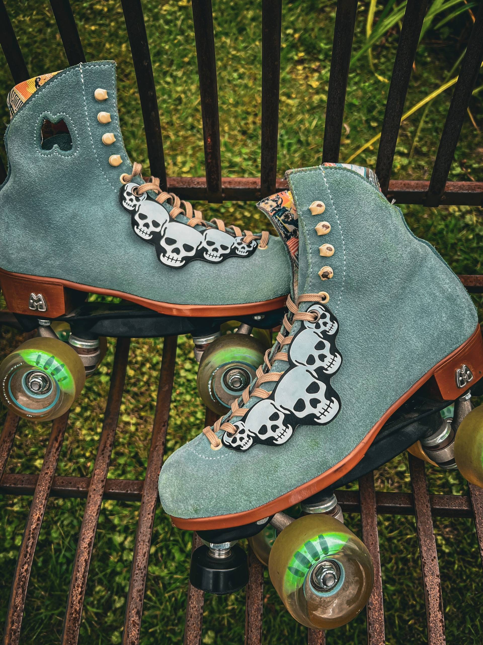 Schädel Halloween Rollschuh-Spitzen-Accessoire Schädel Halloween Rollschuh-Spitzen-Accessoire von GLITZDGear