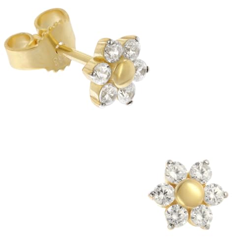 GLIZZ Damen-Ohrringe Gold 333/8K Zirkonia Ohrstecker zauberhafter Ohrschmuck für Frauen, wunderschönes Accessoire und edle Geschenkidee GL8353 von GLIZZ