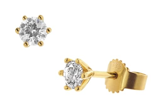 GLIZZ Lab Grown Diamant-Ohrringe 0,5 ct. Gold 333 Brillant Ohrstecker hochwertiger Ohrschmuck für Damen, wunderschönes Accessoire, GL8650 von GLIZZ