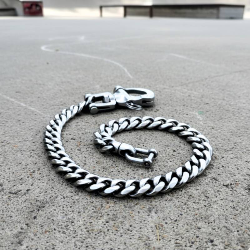 Hosenkette Edelstahl Panzerkette Herren | Wallet Chain Skater Grunge Style Gothic Jeans Kette Biker Schlüsselkette Punk Fashion von GLJewelryArtist