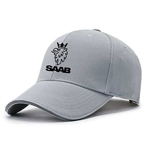 GLLUSA Baseballkappe Für Herren Für SAAB-Druck Lässige Mütze Verstellbare Sonnenblende Golfkappen Trucker-Mütze Unisex Sportkappe – Geschenk Für Teenager-Grey||One Size von GLLUSA