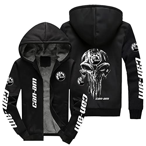 GLLUSA Hoodie Herren für Can-am 3D-Druck Erwachsene Zip Up Unisex Fleece-Pullover mit Kapuze und Reißverschluss Workwear Sweatshirt Lässig Winter Draußen Langärmelig Pullover Top -2||5XL von GLLUSA