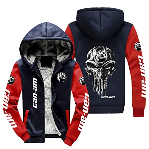 GLLUSA Hoodie Herren für Can-am 3D-Druck Erwachsene Zip Up Unisex Fleece-Pullover mit Kapuze und Reißverschluss Workwear Sweatshirt Lässig Winter Draußen Langärmelig Pullover Top -4||XL von GLLUSA