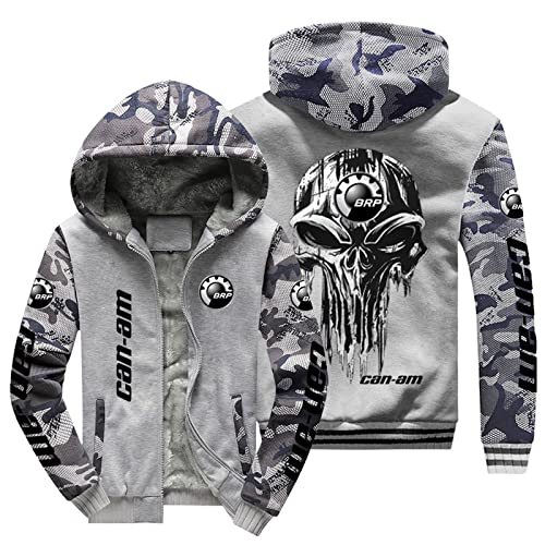 GLLUSA Hoodie Herren für Can-am 3D-Druck Erwachsene Zip Up Unisex Fleece-Pullover mit Kapuze und Reißverschluss Workwear Sweatshirt Lässig Winter Draußen Langärmelig Pullover Top -6||M von GLLUSA