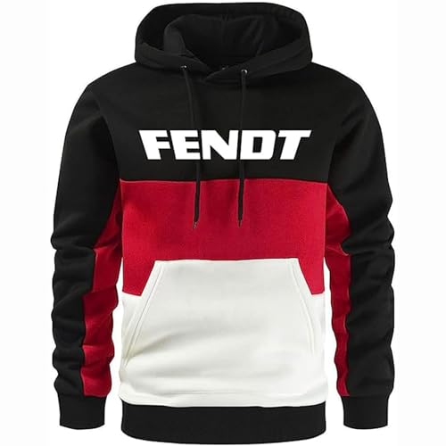 GLLUSA Kapuzen-Sweatshirt für Frauen Männer - Fendt Druck Mode Patchwork Kapuzen-Sweatshirt Leichte Streetwear Langärmelige Pullover Frühling Pullover mit Kordelzug -6||XL von GLLUSA