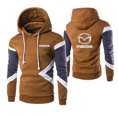 GLLUSA Männer Drucken Hoodies Für Mazda Collision Color Sportswear Langarm-Sweatshirt Kapuzenjacken Trainingsmäntel Pullover Tops Hoody Bequeme Oberbekleidung-Brown||4XL von GLLUSA