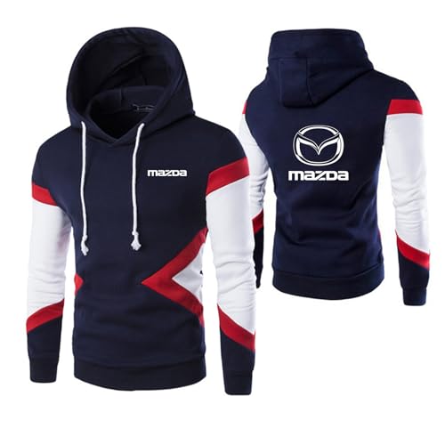 GLLUSA Männer Drucken Hoodies Für Mazda Collision Color Sportswear Langarm-Sweatshirt Kapuzenjacken Trainingsmäntel Pullover Tops Hoody Bequeme Oberbekleidung-Dark blue||XXL von GLLUSA