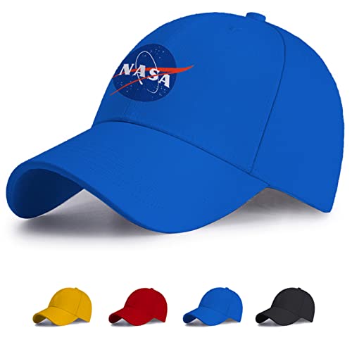 GLLUSA Verstellbare Baseballkappe Für Die NASA Bedruckt Mit Pferdeschwanzloch Snapback-Mütze Atmungsaktiv Bequem Trucker-Mütze Sportliche Performance-Mütze-Blue||One Size von GLLUSA