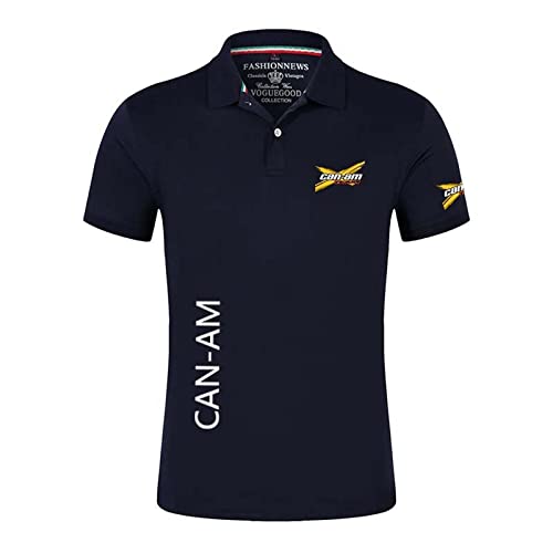 Herren Golf Polo T-Shirt Für Can-am Print Rugby Kurzarm T-Shirt Mit Bündchen Mode Sport T-Shirts Halbarm Tops – Geschenk Für Teenager-Navy Blue||4XL von GLLUSA