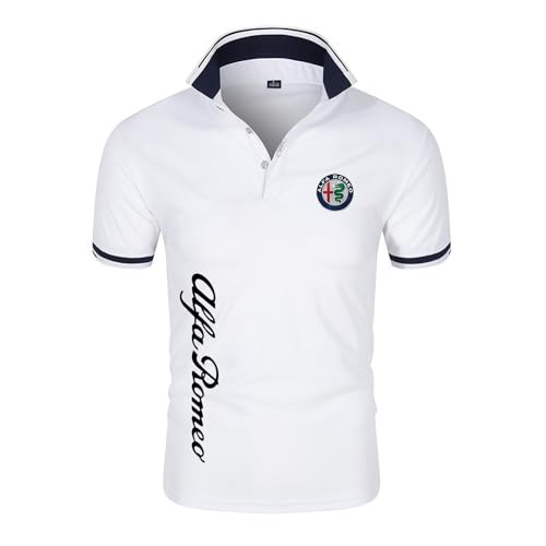Herren Golf Poloshirt T-Shirt Für Al-FA Ro.meo Print Jersey T-Shirts Rugby Kurzarm Casual Poloshirts Tennis T-Shirts – Geschenk Für Teenager-White||S Herren Golf Poloshirt T-Shirt Für Al-FA Ro.meo Print Jersey T-Shirts Rugby Kurzarm Casual Poloshirts Tennis T-Shirts – Geschenk Für Teenager-White||S von GLLUSA