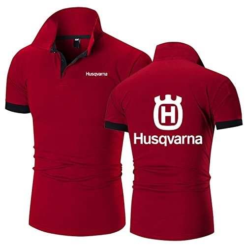 Herren Golf Poloshirt T-Shirt Rugby-T-Shirts Mit Aufdruck Für Massey Ferguson Revers Kurze Ärmel Lässige Poloshirts Sport-T-Shirts – Geschenk Für Teenager-Red||XXL von GLLUSA