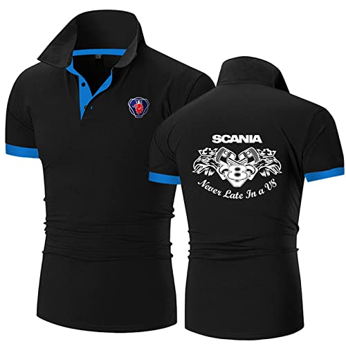 Herren Poloshirts T-Shirts Für Scania Print Revers Poloshirt Rugby T-Shirt Sommer Kurzarm Golf Sport T-Shirts – Geschenk Für Teenager-Black||5XL Herren Poloshirts T-Shirts Für Scania Print Revers Poloshirt Rugby T-Shirt Sommer Kurzarm Golf Sport T-Shirts – Geschenk Für Teenager-Black||5XL von GLLUSA
