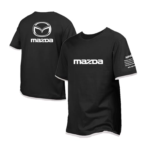 Herren-Stretch-T-Shirt Für Mazda Training Halbarm-Patchwork-Poloshirts Weiche Grafische Sport-Shirts T-Shirt Mit Rundhalsausschnitt Kleidung Gemütliche-Black||XL Herren-Stretch-T-Shirt Für Mazda Training Halbarm-Patchwork-Poloshirts Weiche Grafische Sport-Shirts T-Shirt Mit Rundhalsausschnitt Kleidung Gemütliche-Black||XL von GLLUSA