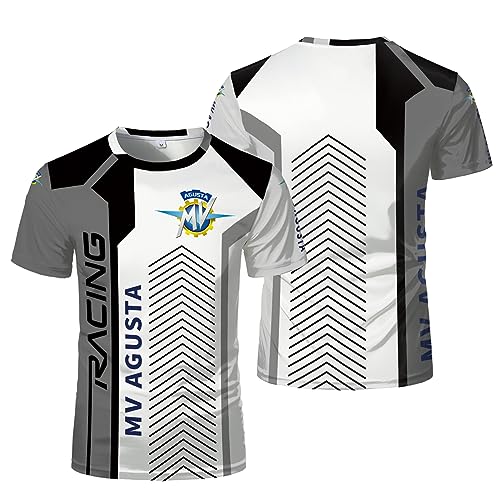 Stilvolle Herren-T-Shirts Für MV 3D-Druck Kurzärmelig Rundhalsausschnitt Halbe Ärmel Workout-Poloshirts Patchwork-T-Shirt Oberteil Kleidung Radtrikot-B||XL von GLLUSA