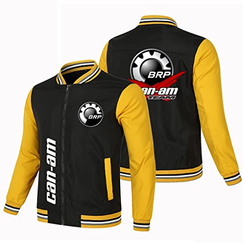 Varsity-Jacke für Männer und Frauen für Can-Am 3D-Druck Baseball-Jacke Personalisierte Sportjacken Baseball Uniform Langärmelige Jacke Frühling Casual Sport Patchwork Mantel mit Reißverschluss-C||2XL von GLLUSA