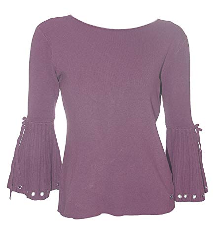 New Look wunderschöner zarter Pullover mit Trompetenarm und Nieten (Rose) von GLM