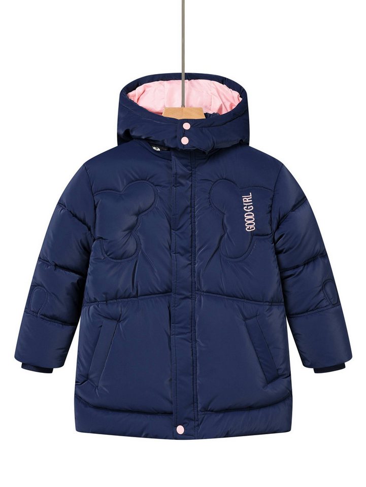 GLO-STORY Winterjacke Glo-Story Kinder Mädchen Winterjacke Jacke mit Kapuze Gr. 104 bis 158 von GLO-STORY