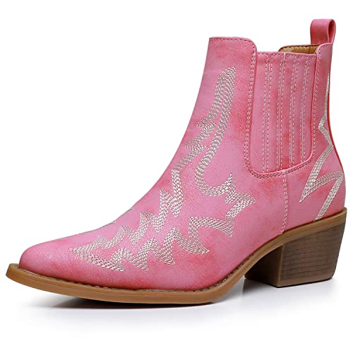 GLOBALWIN Cowboystiefel für Damen, spitzer Zehenbereich, Chelsea-Stiefeletten, Western-Cowgirl-Stiefel, 23yy05 Pink, 43 EU GLOBALWIN Cowboystiefel für Damen, spitzer Zehenbereich, Chelsea-Stiefeletten, Western-Cowgirl-Stiefel, 23yy05 Pink, 43 EU von GLOBALWIN