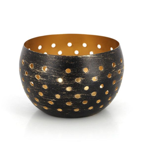 GLOBO Fair Trade Windlicht DOTS SCHWARZ aus Eisenblech, Fair Trade aus Indien GLOBO Fair Trade Windlicht DOTS SCHWARZ aus Eisenblech, Fair Trade aus Indien von GLOBO Fair Trade