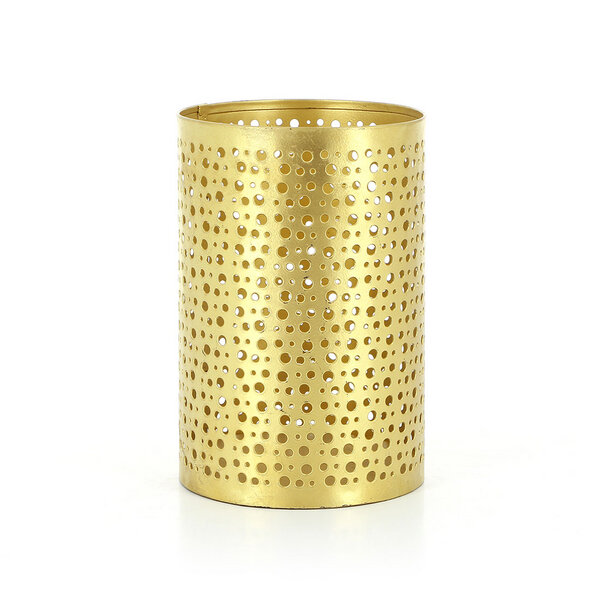 GLOBO Fair Trade Windlicht PRIA GOLD aus Eisenblech, Fair Trade aus Indien von GLOBO Fair Trade