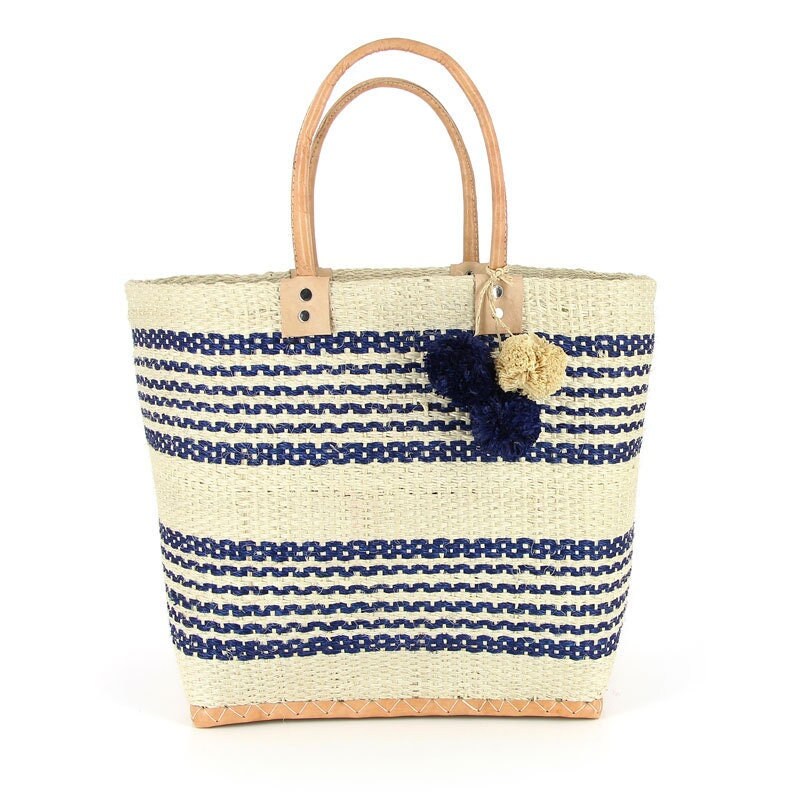 Korbtasche Marseille Aus Sisal Mit Leder-Henkel, Bommel & Innenfach, Breite 35 cm, Fair Trade Einkaufskorb, Handgewebt Madagaksar Korbtasche Marseille Aus Sisal Mit Leder-Henkel, Bommel & Innenfach, Breite 35 cm, Fair Trade Einkaufskorb, Handgewebt Madagaksar von GLOBOFairTrade
