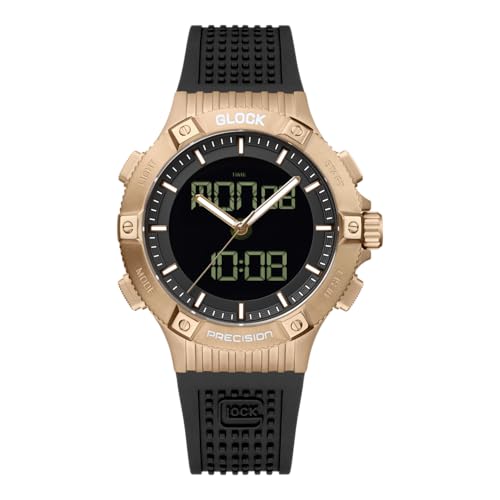 GLOCK Herren Quarz Uhr | 44mm Gehäuse | Armbanduhr mit Coyote-Edelstahlgehäuse | Schwarzem Zifferblatt | Schwarzem Silikonarmband | 10ATM | GW-24-3-24 GLOCK Herren Quarz Uhr | 44mm Gehäuse | Armbanduhr mit Coyote-Edelstahlgehäuse | Schwarzem Zifferblatt | Schwarzem Silikonarmband | 10ATM | GW-24-3-24 von GLOCK
