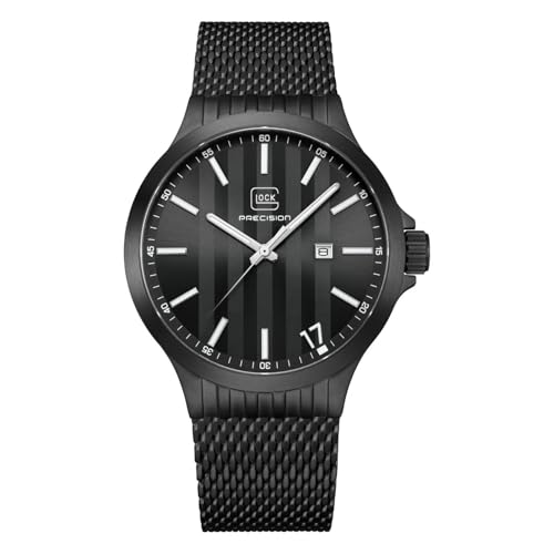 GLOCK Herren Quarz Uhr | 44mm Gehäuse | Armbanduhr mit Edelstahlgehäuse | Schwarzem Zifferblatt | Schwarzem Mesharmband | 10ATM | GW-12-1-24 GLOCK Herren Quarz Uhr | 44mm Gehäuse | Armbanduhr mit Edelstahlgehäuse | Schwarzem Zifferblatt | Schwarzem Mesharmband | 10ATM | GW-12-1-24 von GLOCK