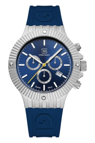 GLOCK Herren Quarz Uhr | 44mm Gehäuse | Armbanduhr mit Silbernem Edelstahlgehäuse | Blauem Zifferblatt | Dunkelblauem Silikonarmband | 20ATM | GW-37-1-24 GLOCK Herren Quarz Uhr | 44mm Gehäuse | Armbanduhr mit Silbernem Edelstahlgehäuse | Blauem Zifferblatt | Dunkelblauem Silikonarmband | 20ATM | GW-37-1-24 von GLOCK