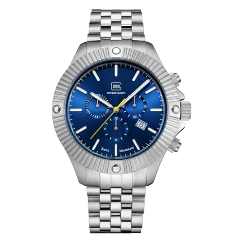 GLOCK Herren Quarz Uhr | 46mm Gehäuse | Armbanduhr mit Silbernem Edelstahlgehäuse | Blauem Zifferblatt | Silberem Gliederarmband | 20ATM | GW-38-2-22 GLOCK Herren Quarz Uhr | 46mm Gehäuse | Armbanduhr mit Silbernem Edelstahlgehäuse | Blauem Zifferblatt | Silberem Gliederarmband | 20ATM | GW-38-2-22 von GLOCK