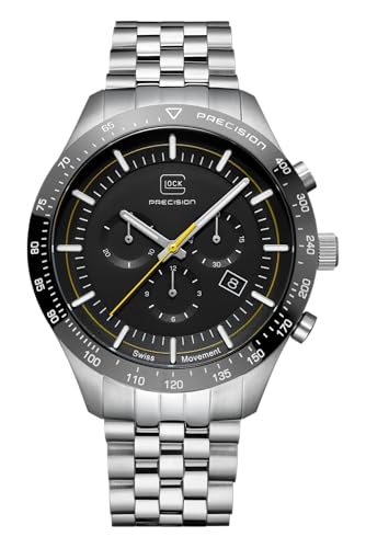 GLOCK Herren Quarz Uhr | 46mm Gehäuse | Armbanduhr mit Silbernem Edelstahlgehäuse | Schwarzem Zifferblatt | Silberem Gliederarmband | 20ATM | GW-35-1-22 GLOCK Herren Quarz Uhr | 46mm Gehäuse | Armbanduhr mit Silbernem Edelstahlgehäuse | Schwarzem Zifferblatt | Silberem Gliederarmband | 20ATM | GW-35-1-22 von GLOCK