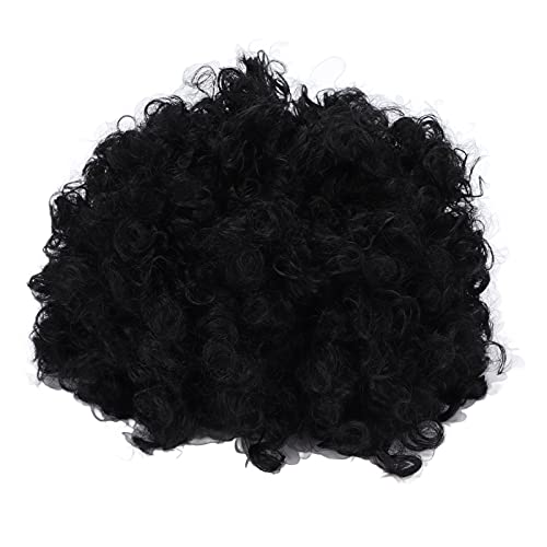Interessante Zirkus-Clown-Party-Perücke für Erwachsene, Neuartige Farbe, Lockiges Haar, Abschlussball-Kleid-Requisite (BLACK) von GLOGLOW