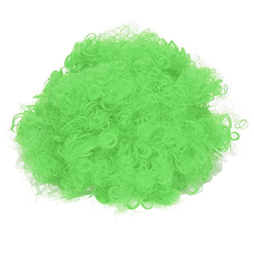 Interessante Zirkus-Clown-Party-Perücke für Erwachsene, Neuartige Farbe, Lockiges Haar, Abschlussball-Kleid-Requisite (GREEN) von GLOGLOW