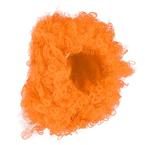 Interessante Zirkus-Clown-Party-Perücke für Erwachsene, Neuartige Farbe, Lockiges Haar, Abschlussball-Kleid-Requisite (ORANGE) von GLOGLOW
