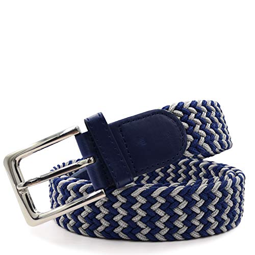 GLOMY Elastischer Gürtel geflochten für Damen und Herren Belt in einem, oder zweifarbig Unisex, Mehrfarbig 115 cm von GLOMY
