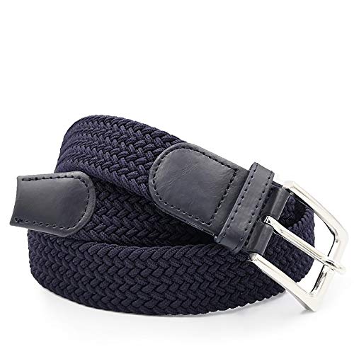 GLOMY Elastischer Gürtel geflochten für Damen und Herren Belt in einem, oder zweifarbig Unisex, Mehrfarbig 150 cm von GLOMY